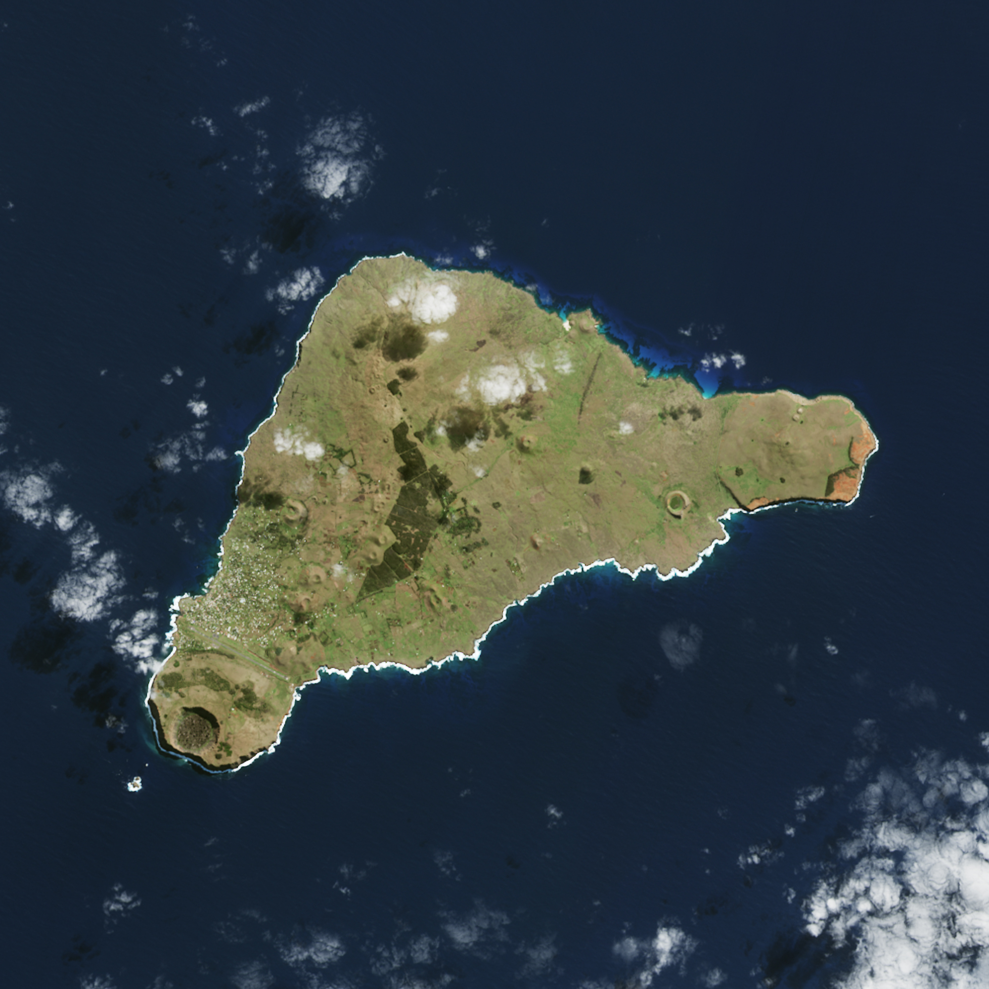 Imagen satelital de Rapa Nui